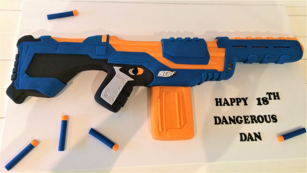 Nerf Gun Cake Cake Chemistry By Genevieve